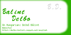 balint delbo business card